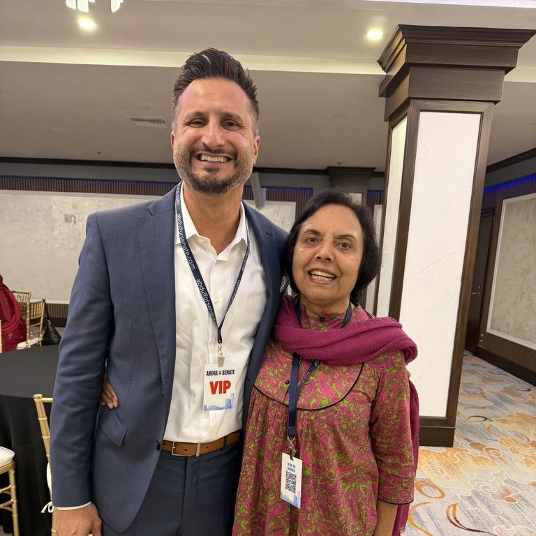 Asim Khan with Rubina Chaudhary, founder of Olive Community Services